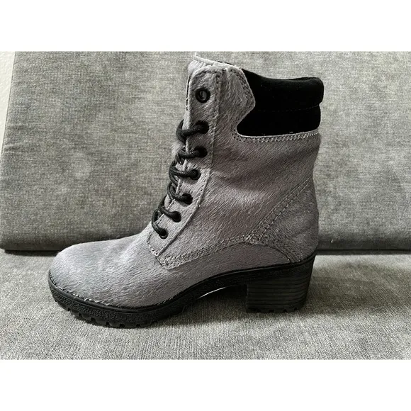 Cougar Boots Darbi Genuine Calf Hair Gray Waterproof Ankle 6 Women Rated -11° BN