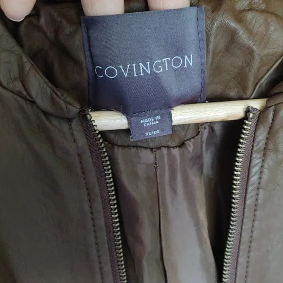 Covington Faux leather Moto Jacket sz Xl women's