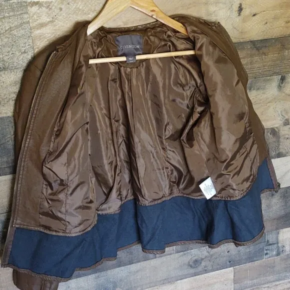 Covington Faux leather Moto Jacket sz Xl women's