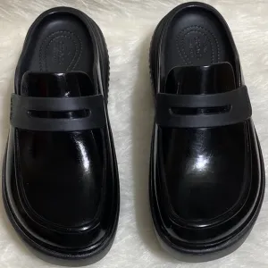 Crocs Stomp High Shine Platform Loafers (NWOT)