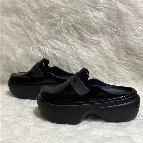 Crocs Stomp High Shine Platform Loafers (NWOT)