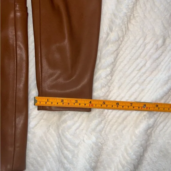 Culpos x INC Faux Leather‎ Blazer – Brown Double-Breasted Jacket (Size S)