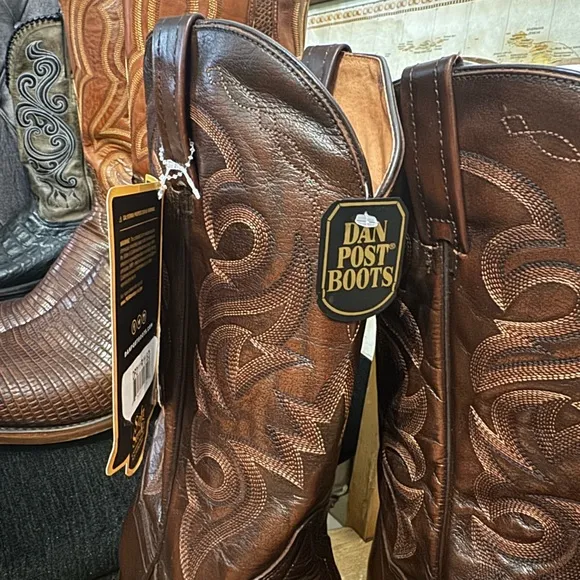 Dan Post Boots 11.5D Milwaukee Round Toe Mid Calf Brown Men’s Western DP2111R