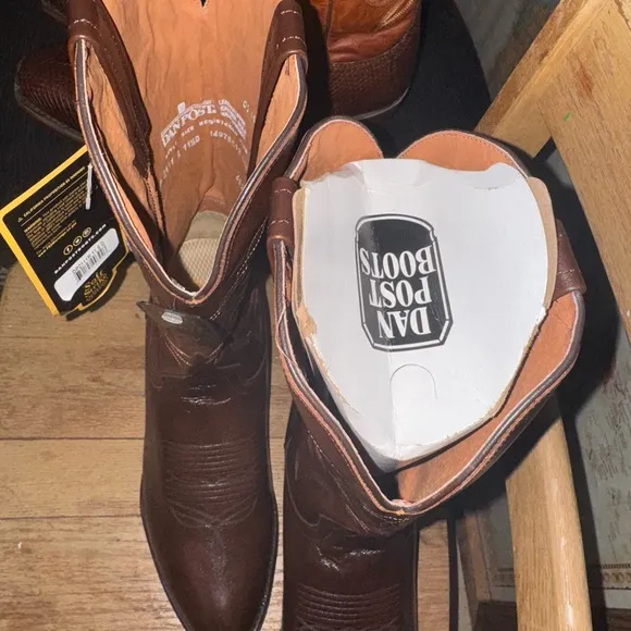 Dan Post Boots 11.5D Milwaukee Round Toe Mid Calf Brown Men’s Western DP2111R