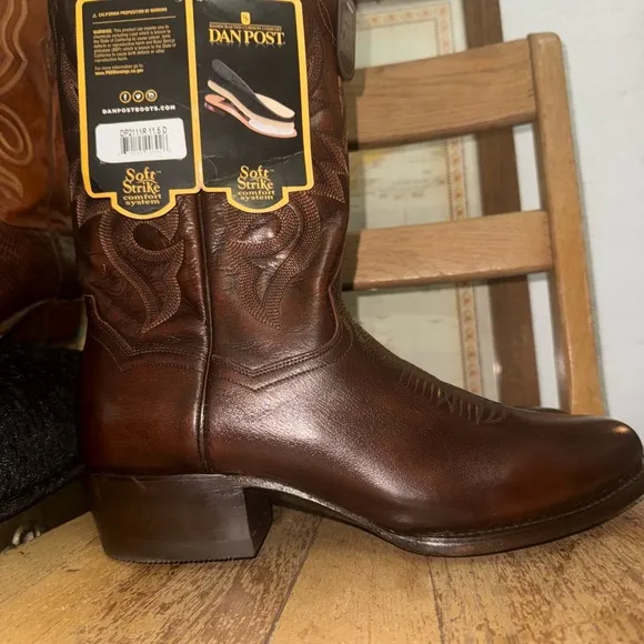 Dan Post Boots 11.5D Milwaukee Round Toe Mid Calf Brown Men’s Western DP2111R