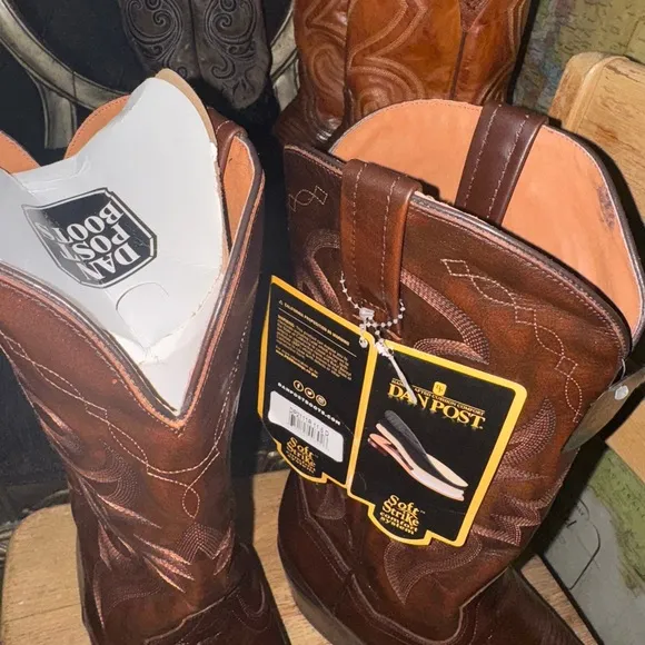 Dan Post Boots 11.5D Milwaukee Round Toe Mid Calf Brown Men’s Western DP2111R