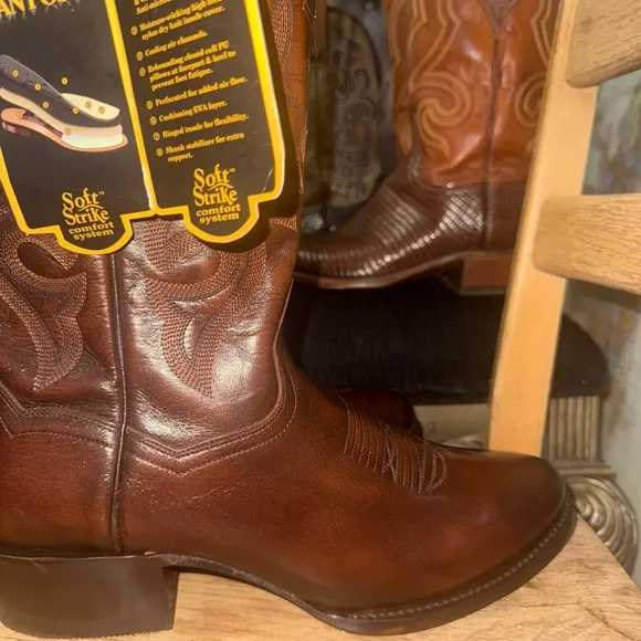 Dan Post Boots 11.5D Milwaukee Round Toe Mid Calf Brown Men’s Western DP2111R