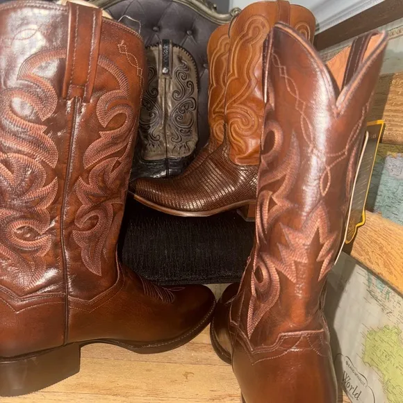 Dan Post Boots 11.5D Milwaukee Round Toe Mid Calf Brown Men’s Western DP2111R