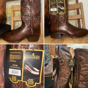 Dan Post Boots 11.5D Milwaukee Round Toe Mid Calf Brown Men’s Western DP2111R