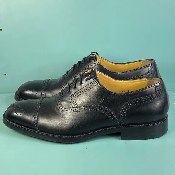 Daniel Cremieux Black Leather Oxford men dress shoes  size 8.5