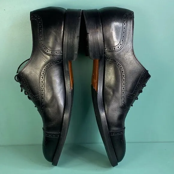 Daniel Cremieux Black Leather Oxford men dress shoes  size 8.5