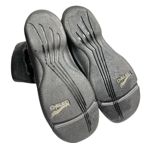 Dansko Bibi Moto Winter Ankle Boots Womens Black Leather Buckle EU 37 US 6.5 / 7