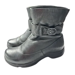 Dansko Bibi Moto Winter Ankle Boots Womens Black Leather Buckle EU 37 US 6.5 / 7