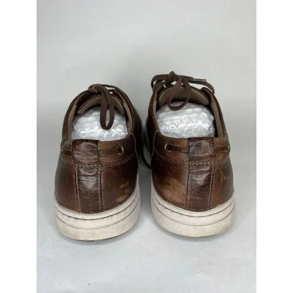 Dansko Shoes Lace Up Sneakers Men Size 44 US 11 Brown Leather