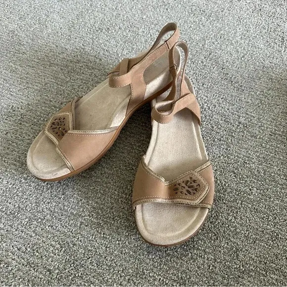 Dansko Womens Blythe Leather Open Toe Casual Slingback Sandals Size 42