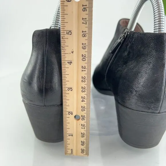 Dansko Women's Raina Bootie Size 39 8 Round Heel Black Nubuck Leather Shoes