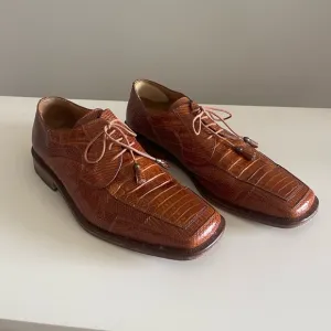 DAVID EDEN Genuine Crocodile Alligator Mens Shoes - Made In Spain - Size 10