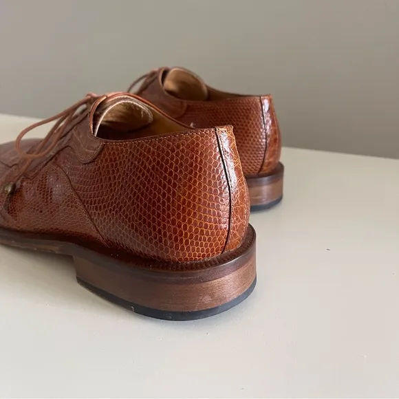 DAVID EDEN Genuine Crocodile Alligator Mens Shoes - Made In Spain - Size 10