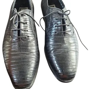 David Eden Genuine Lizard  Black Men's Shoes Size 11.5