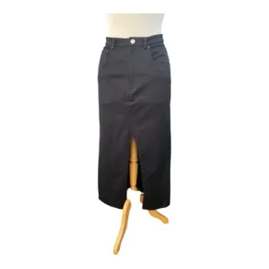 De Rococo Black Denim Skirt - Perfect for Spring/Summer - Size Small