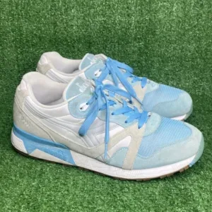 Diadora Sneakers N9000 Blue White  Leather Mesh Athletic Shoes Mens 12
