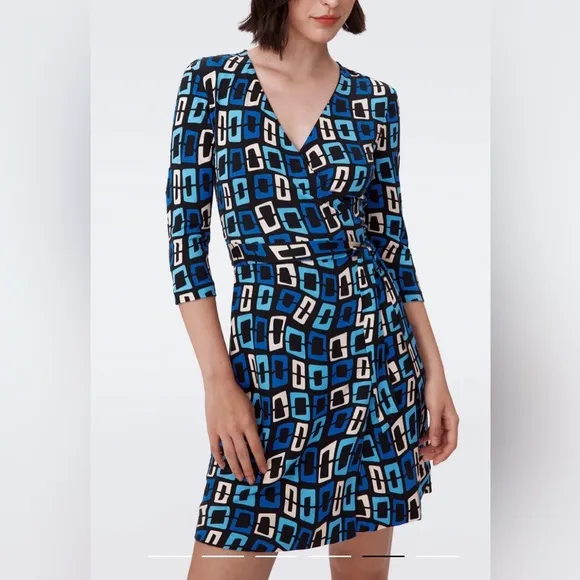 Dianne Von Furstenberg Julian Silk Jersey Wrap Dress.  Size 10