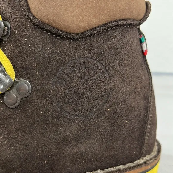 Diemme Roccia Vet Boots Brown Suede Hiking Made in Italy 43 Yellow