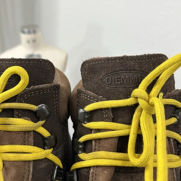 Diemme Roccia Vet Boots Brown Suede Hiking Made in Italy 43 Yellow