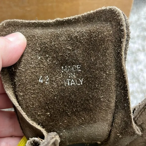 Diemme Roccia Vet Boots Brown Suede Hiking Made in Italy 43 Yellow