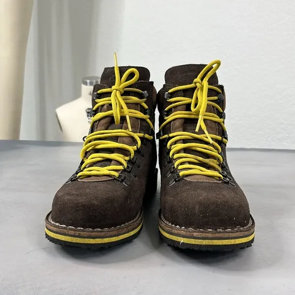Diemme Roccia Vet Boots Brown Suede Hiking Made in Italy 43 Yellow
