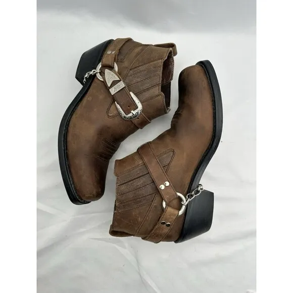 Dingo Pull On Mens Brown Casual Boots 9M Flaws DI12376