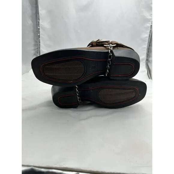 Dingo Pull On Mens Brown Casual Boots 9M Flaws DI12376