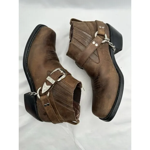 Dingo Pull On Mens Brown Casual Boots 9M Flaws DI12376