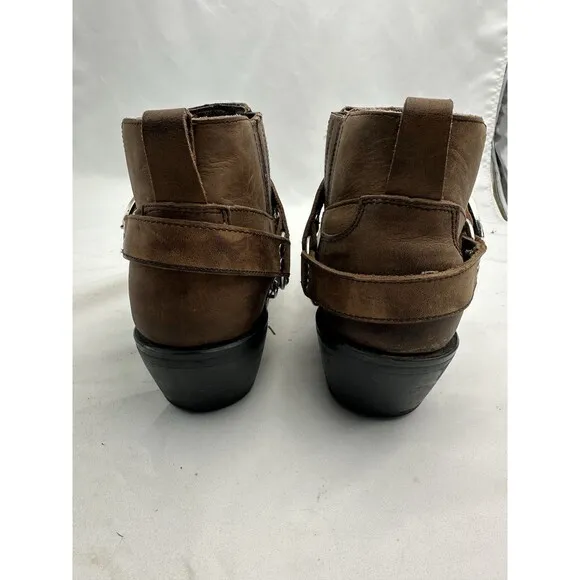 Dingo Pull On Mens Brown Casual Boots 9M Flaws DI12376