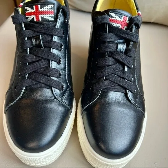 Disco Rosso Black Leather Platform Sneaker Shoes Women’s EU 38 US 7.5 - 8