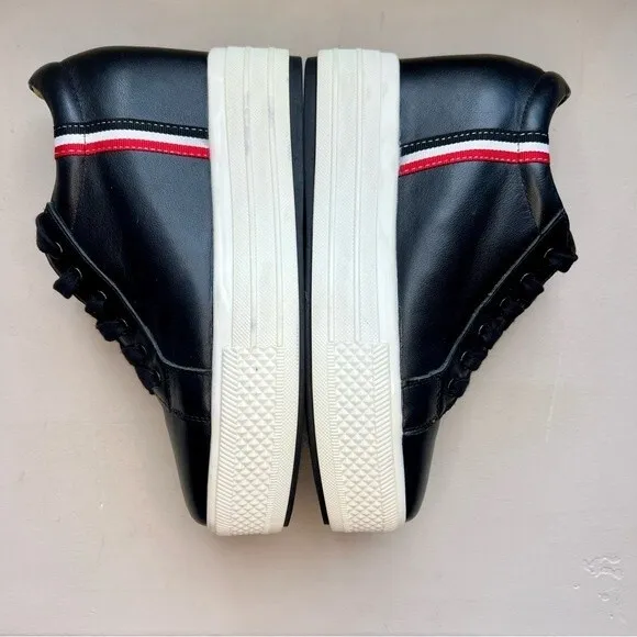 Disco Rosso Black Leather Platform Sneaker Shoes Women’s EU 38 US 7.5 - 8