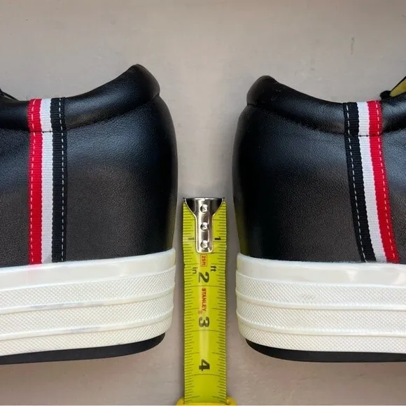 Disco Rosso Black Leather Platform Sneaker Shoes Women’s EU 38 US 7.5 - 8