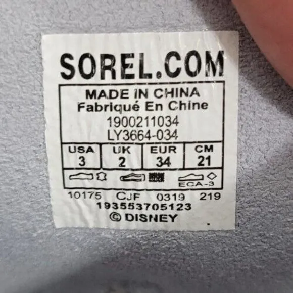 Disney x SOREL Big Girls Joan Of Arctic Frozen 2 Wedge Boots Big Girls Size 3