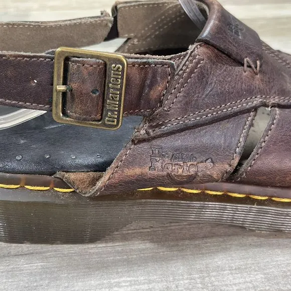 Doc Martens Sandals Men’s Size 13 Brown Fisherman Leather Casual 11832
