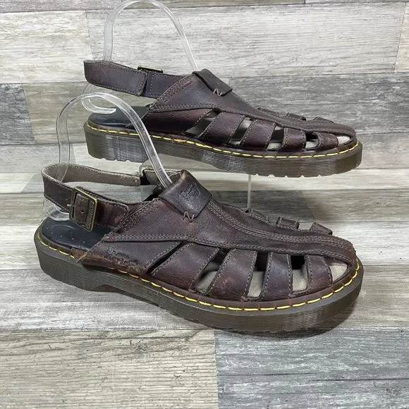 Doc Martens Sandals Men’s Size 13 Brown Fisherman Leather Casual 11832