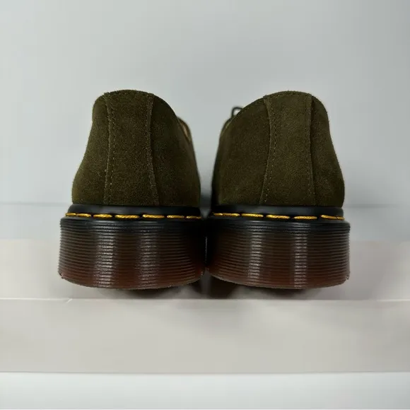 DOC SMITHS REPELLO CALF SUEDE DRESS SHOES MENS SIZE 9 OLIVE GREEN 4 EYE 1461 NEW