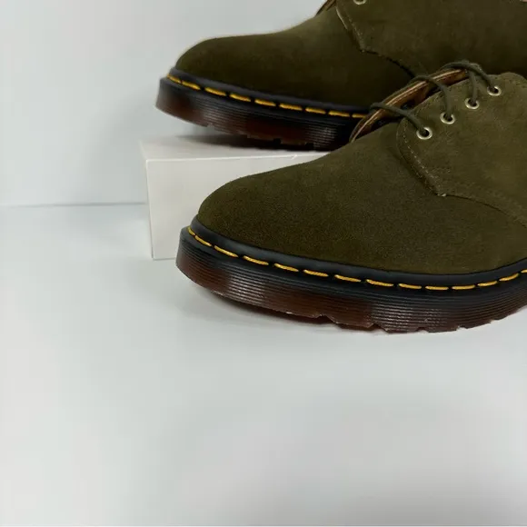 DOC SMITHS REPELLO CALF SUEDE DRESS SHOES MENS SIZE 9 OLIVE GREEN 4 EYE 1461 NEW