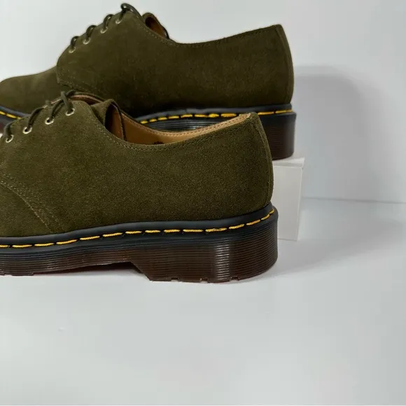 DOC SMITHS REPELLO CALF SUEDE DRESS SHOES MENS SIZE 9 OLIVE GREEN 4 EYE 1461 NEW
