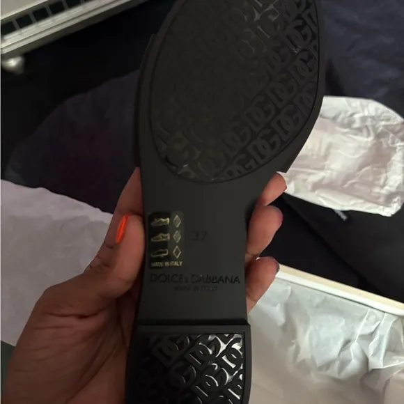 Dolce &amp; Gabbana Women's Black Slide Sandals