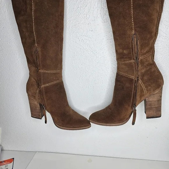 Dolce Vita Brown Suede Over the Knee Boots Women's Size 7.5
