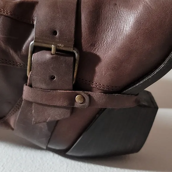 DOLCE VITA CASUAL BOHO SOUTHWESTERN EQUESTRIAN TALL BROWN LEATHER RIDING BOOT 6