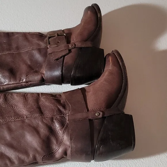 DOLCE VITA CASUAL BOHO SOUTHWESTERN EQUESTRIAN TALL BROWN LEATHER RIDING BOOT 6