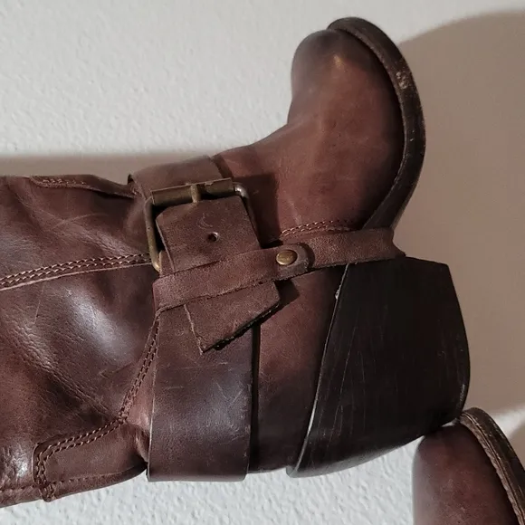 DOLCE VITA CASUAL BOHO SOUTHWESTERN EQUESTRIAN TALL BROWN LEATHER RIDING BOOT 6