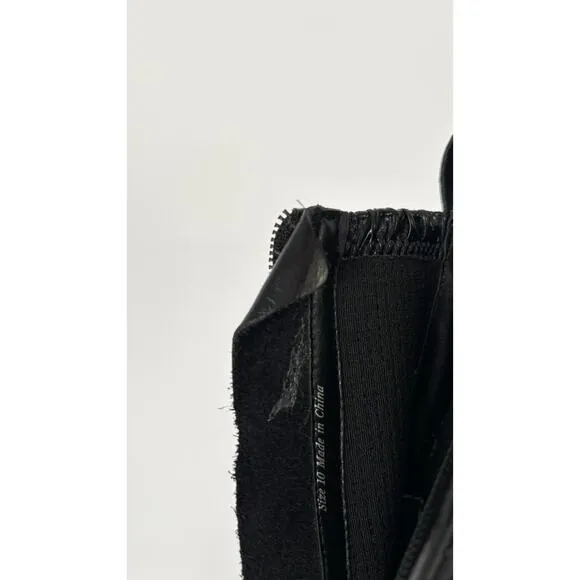 Dolce Vita Marni H2O Boots Midnight Crinkle Patent Leather Womens Size 10 Black