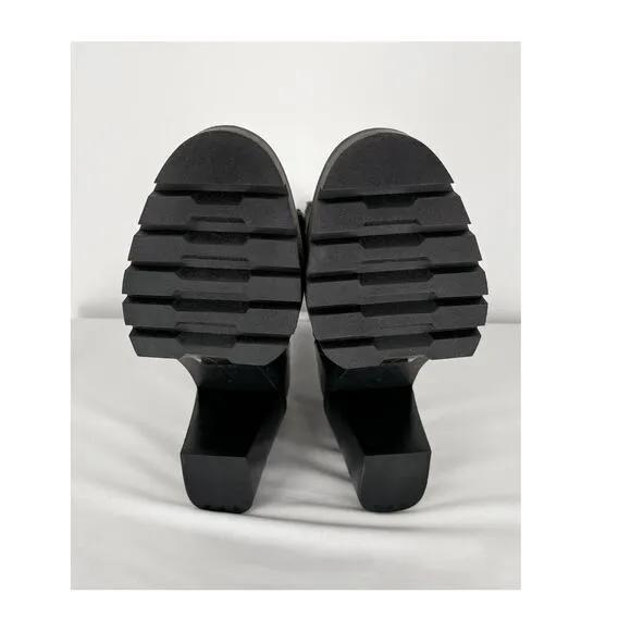 Dolce Vita Marni H2O Boots Midnight Crinkle Patent Leather Womens Size 10 Black